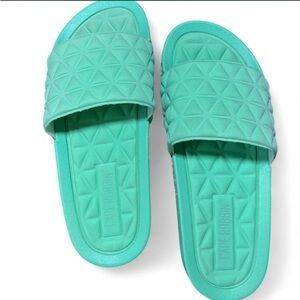 Cape Robbin Teal Slide Sandals